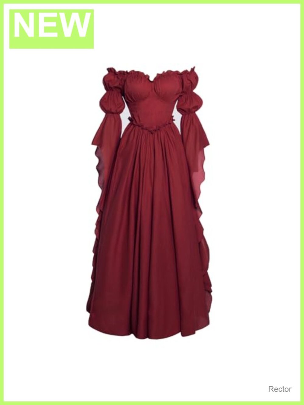 Medieval Renaissance Victorian Costume Dress Off Shoulder Corset Waist Gothic